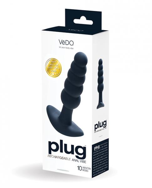 Vedo Plug Rechargeable Anal Plug - Black
