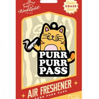 Wood Rocket Purr Purr Pass Air Freshener - Green Grass