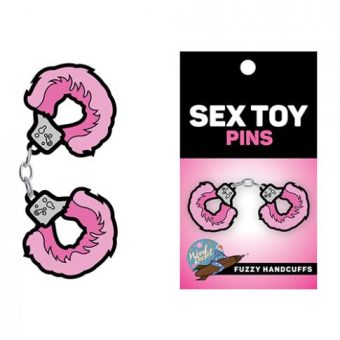 Wood Rocket Sex Toy Fuzzy Pink Handcuffs Pin