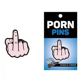 Wood Rocket Middle Finger Pin - Ivory