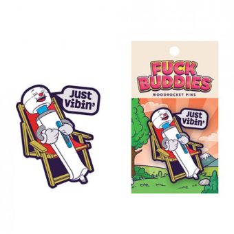 Wood Rocket Fuck Buddies Just Vibin' Pin - Multi Color