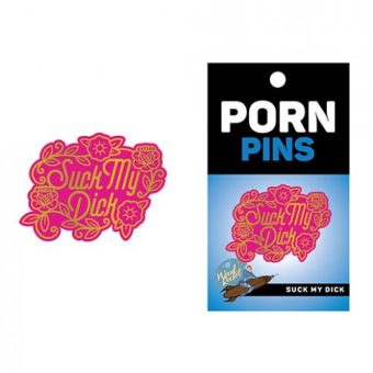 Wood Rocket Porn Suck My Dick Pin - Pink/gold
