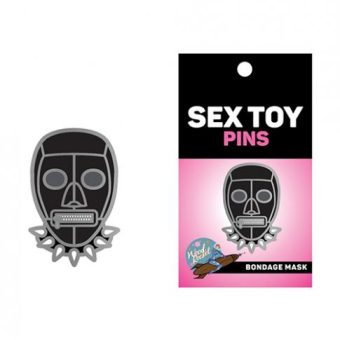Wood Rocket Sex Toy Bondage Mask Large Pin - Black