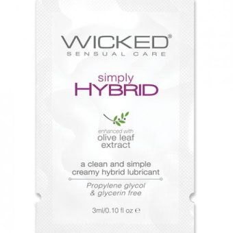 Wicked Sensual Care Simply Hybrid Lubricant - .1 Oz.