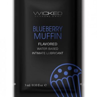 Wicked Sensual Care Water Based Lubricant - .1 Oz Blueberry Muffin