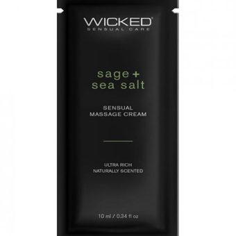 Wicked Sensual Care Sage & Sea Salt Massage Cream  - .34 Oz