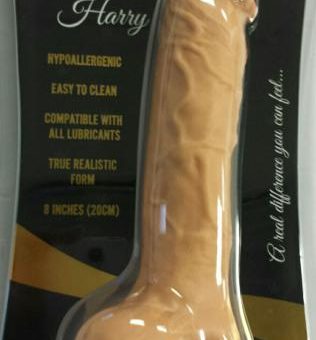 Real Harry Dildo Balls Suction Cup 8 inches Vanilla
