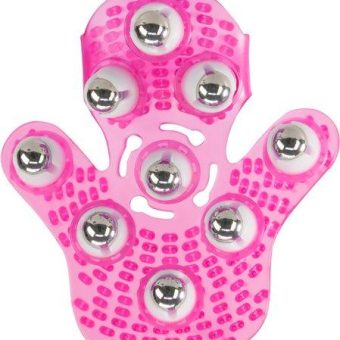 Roller Balls Massager Pink Massage Glove