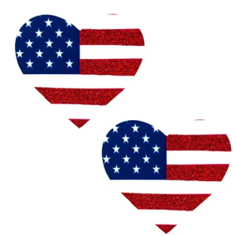 Neva Nude Pasty Hearts U.S Flag