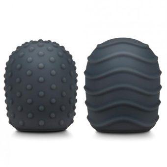 Le Wand Original Silicone Textured Covers Black Pack Of 2