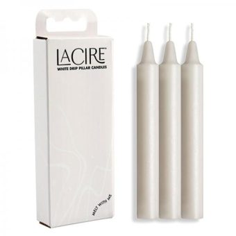 Lacire Drip Pillar Candles - White