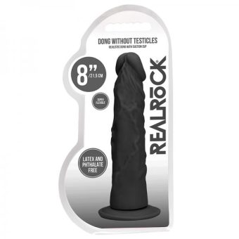 Real Rock Realistic Dildo - 8" - 20 Cm - Chocolate