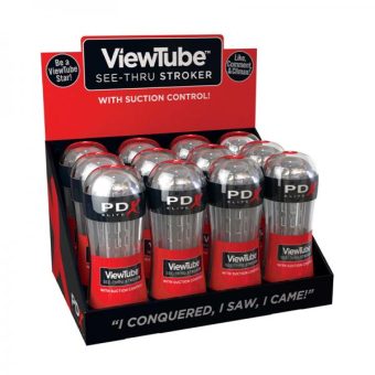 Pdx Elite Viewtube Stroker Display (12 Pcs) - Clear