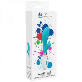 Luna Neon Achelois Ultra-soft Silicone Dual Stimulator Turquoise