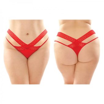 Daphne Microfiber Brazilian-cut Panty With Criss-cross Lace Waistband 6-pack Q/s Red