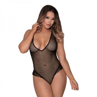 Magic Silk Girl Next Door Plunge Teddy Black S/m