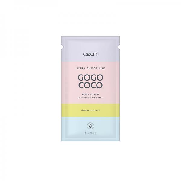 Coochy Ultra Smoothing Body Scrub Mango Coconut .35 Fl. Oz./10 Ml Foil 24-piece Bulk Bag