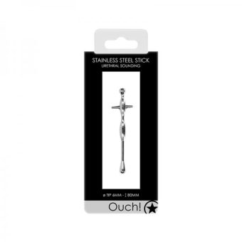 Ouch! Urethral Sounding - Metal Stick - Tiered - 6 Mm