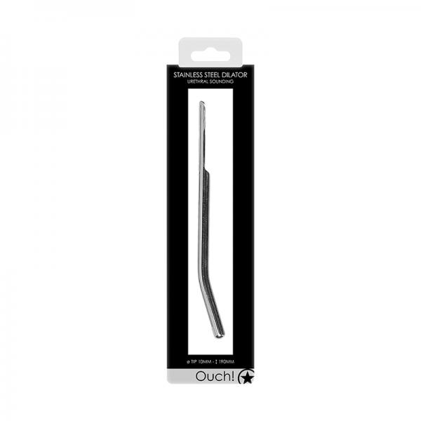 Ouch! Urethral Sounding - Metal Dilator - Curved - 10 Mm