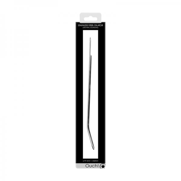 Ouch! Urethral Sounding - Metal Dilator - Curved - 6 Mm
