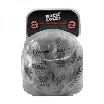 Rock Solid Donut C-ring Clambowl Of 100 Pieces Clear