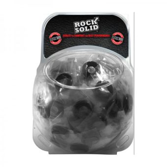 Rock Solid Donut C-ring Clambowl Of 100 Pieces Black