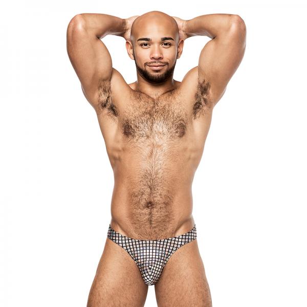 Male Power Disco Desire Bong Thong Black/silver L/xl