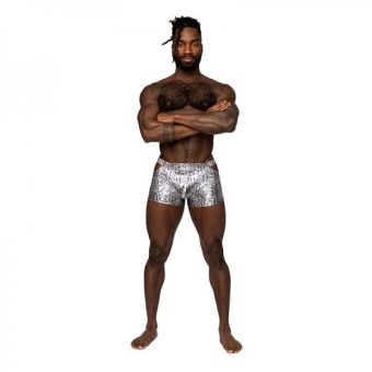 Male Power S'naked Pouch Short Silver/black L