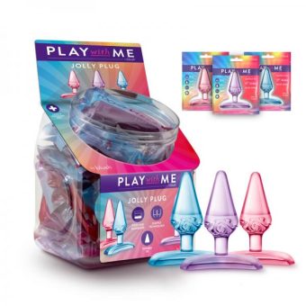Blush Play With Me Jolly Plug 24-piece Fishbowl Display
