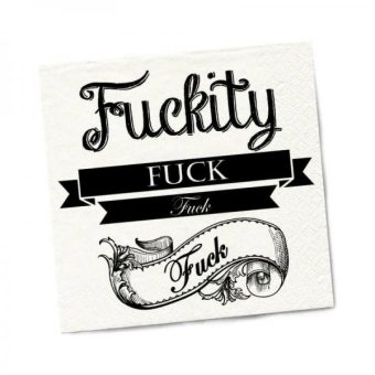 Twisted Wares Fuckity Fuck Fuck Fuck Napkins 20-pack