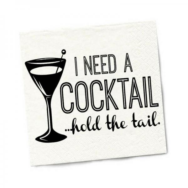 Twisted Wares I Need A Cocktail... Hold The Tail Napkins 20-pack