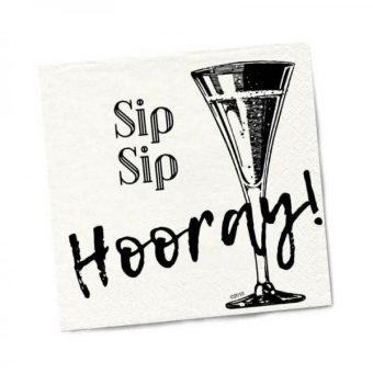 Twisted Wares Sip Sip Hooray Napkins 20-pack