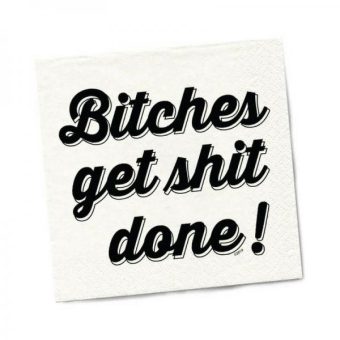 Twisted Wares Bitches Get Shit Done Napkins 20-pack