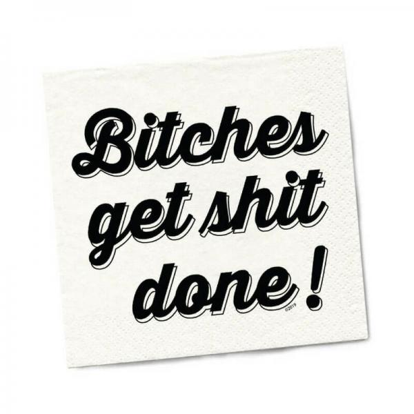 Twisted Wares Bitches Get Shit Done Napkins 20-pack