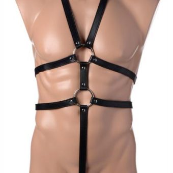 Male Full Body Harness Black Leather