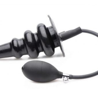 Huge Inflatable Enema Butt Plug Black