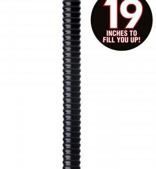 Hosed 19 Inches Ribbed Anal Snake Black Probe