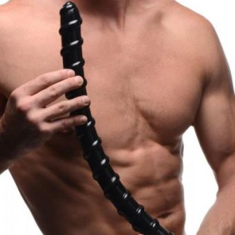 Hosed 19 Inches Swirl Hose Anal Snake Black
