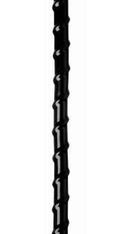 Hosed 18 Inches Swirl Thin Anal Snake Black