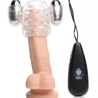 Dual Vibrating Penis Head Teaser Clear