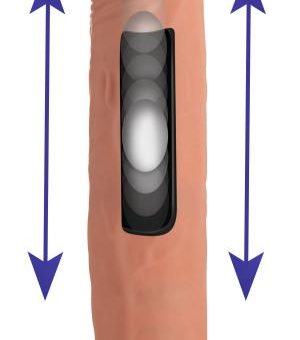 Kinetic Thumping 7X Remote Control Dildo Beige Large