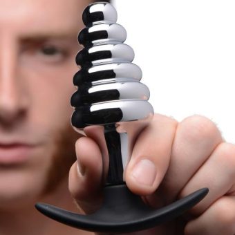 Dark Hive Metal, Silicone Ribbed Anal Plug