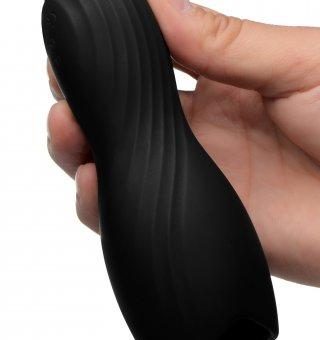 Vibrating Rechargeable Penis Pleaser Black