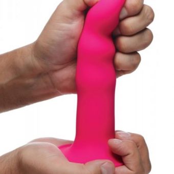 Squeeze-It Squeezable Wavy Dildo Pink