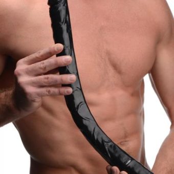 Hosed Realistic 19 Inches Anal Dildo Black