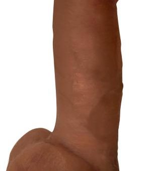 Jock Dark Bareskin Vibrating Dildo With Balls - 7 Inch