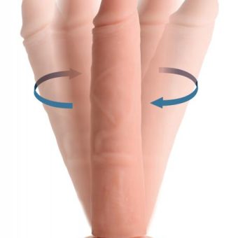 Vibrating And Rotating Remote Control Silicone Dildo - 9 Inch