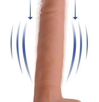 Vibrating & Thrusting Remote Control Silicone Dildo - 10 Inch