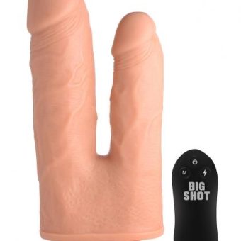 Vibrating And Rotating Remote Control Silicone Double Dildo