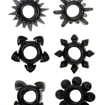 Tower Of Power C Rings 6 Pack - Black